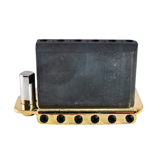 Musiclily Pro 弦ピッチ10.8mm 2点支持 トレモロユニットブリッジ ステンレススチールサドル フルスチールブロック付き 日本製Import Stratストラトエレキギター用 ブラック