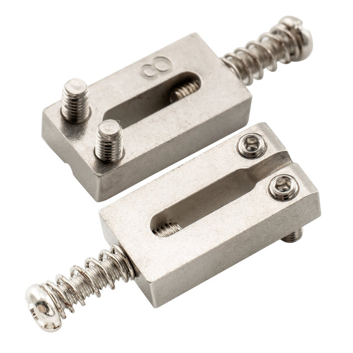 detail of musiclily pro 10 8mm stainless steel modern guitar tremolo bridge saddles for strat style electric guitar mx1892 6