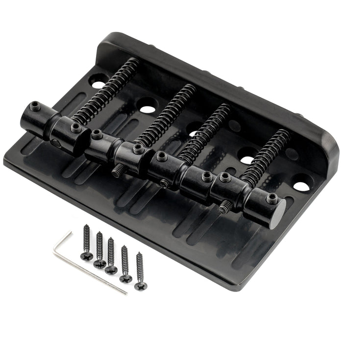 musiclily pro 57mm 2 1 4 inch string spacing heavy duty 4 string bass bridge assembly mx1894p