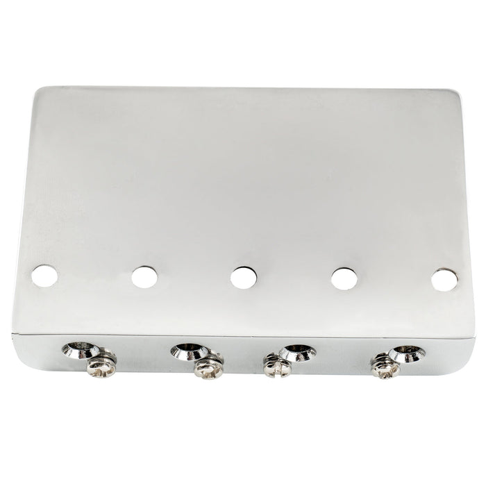 musiclily pro 57mm 2 1 4 inch string spacing heavy duty 4 string bass bridge assembly mx1894p, chrome