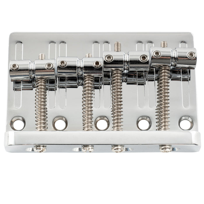musiclily pro 57mm 2 1 4 inch string spacing heavy duty 4 string bass bridge assembly mx1894p, gold