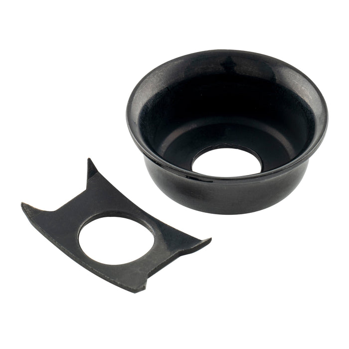 musiclily pro steel traditional cup jack plate for tele style electric guitar mx1895p, black