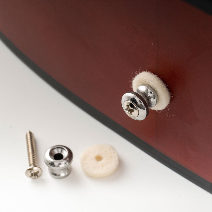 Musiclily Pro Steel Strap Button End Pins for Small Sized Guitar Bass Ukulele, Set of 2