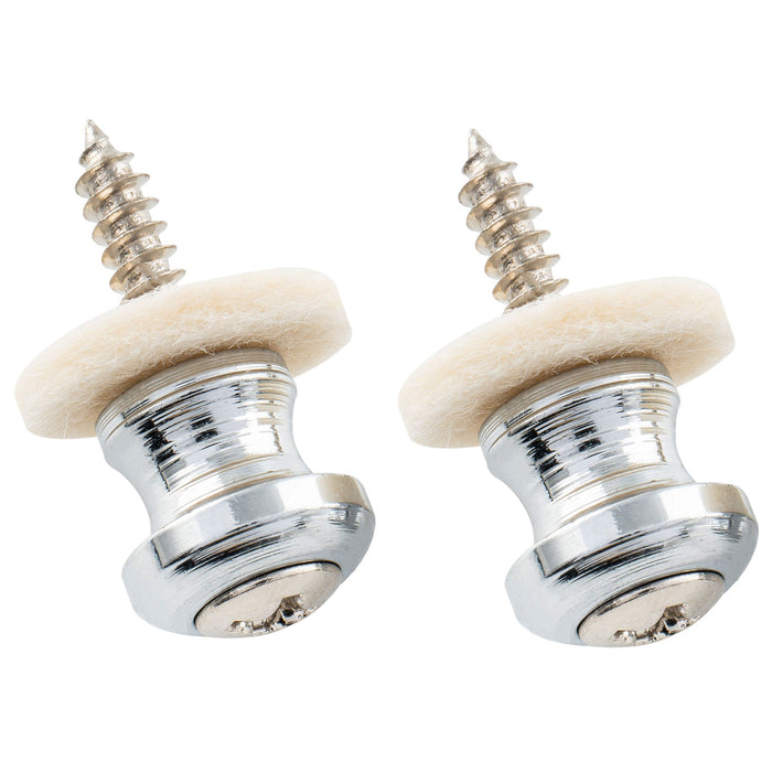 musiclily pro steel strap button end pins for small sized guitar bass ukulele mx1896 2p, chrome