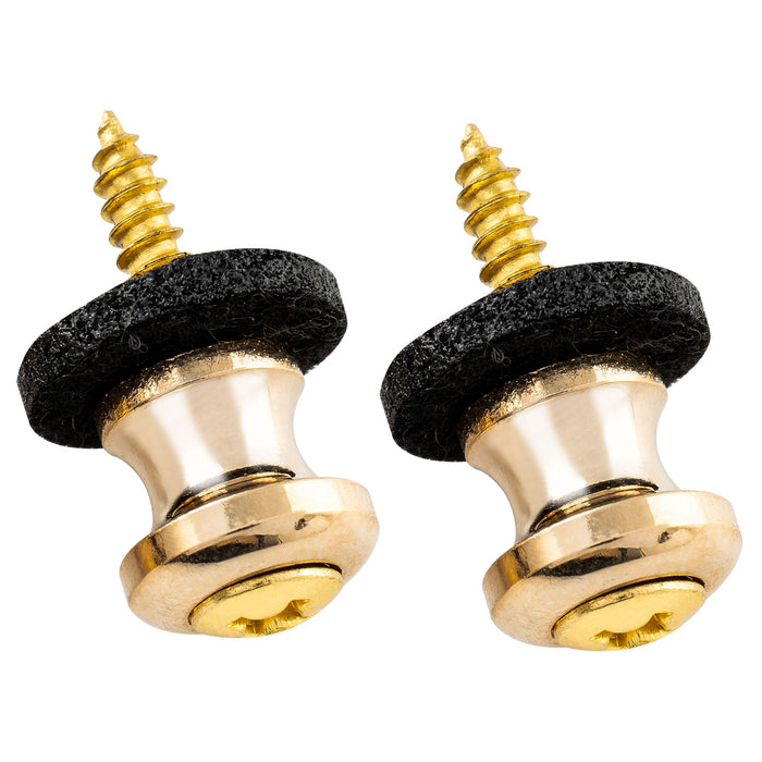 musiclily pro steel strap button end pins for small sized guitar bass ukulele mx1896 2p, gold