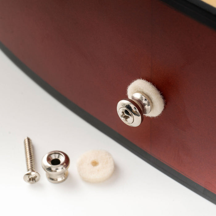 Musiclily Pro Steel Strap Button End Pins for Small Sized Guitar Bass Ukulele, Set of 2