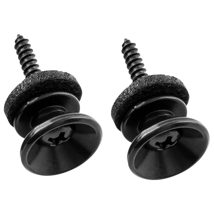 musiclily pro steel strap button end pins for accoustic electric guitar mx1897 2p, black