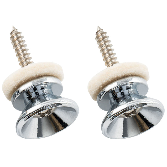 musiclily pro steel strap button end pins for accoustic electric guitar mx1897 2p, chrome