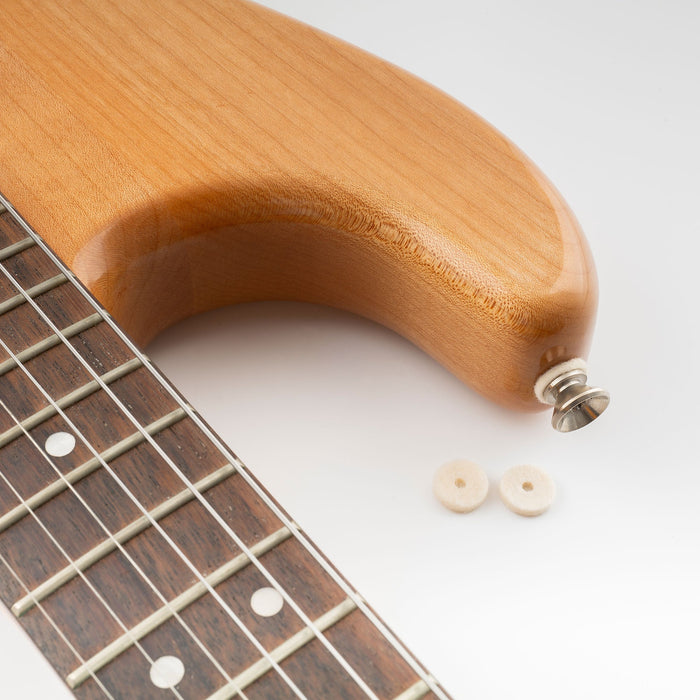 Usage show of musiclily basic guitar strap button felt washers mx1898 20p