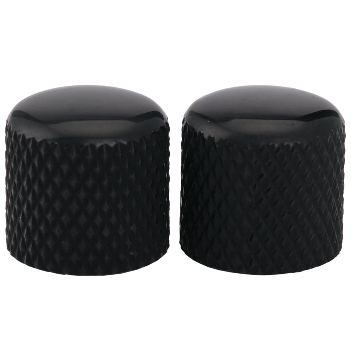 musiclily pro coarse 18 splines steel dome control knob for imported guitar bass mx1910 2p, black
