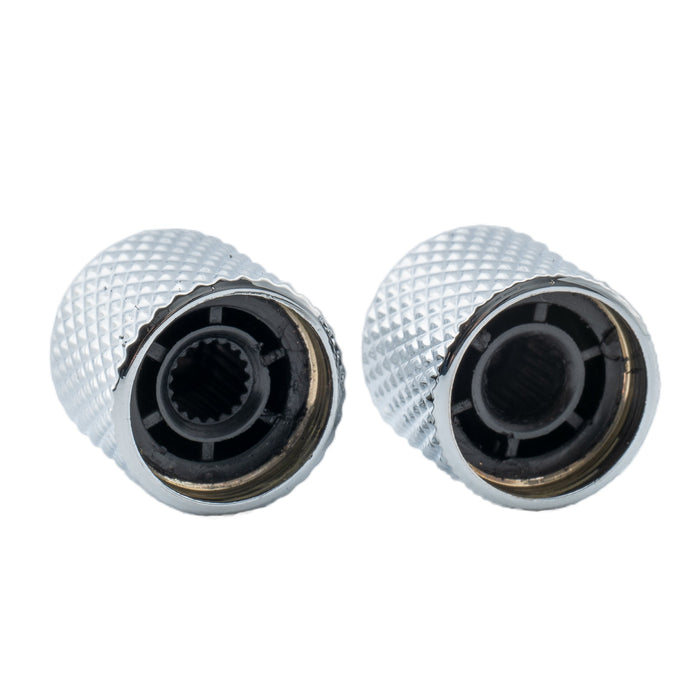 Perilla de control Musiclily Pro Coarse de 18 estrías de acero para guitarra y bajo importados (juego de 2)