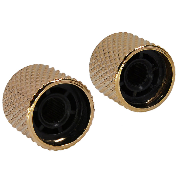 Perilla de control Musiclily Pro Coarse de 18 estrías de acero para guitarra y bajo importados (juego de 2)