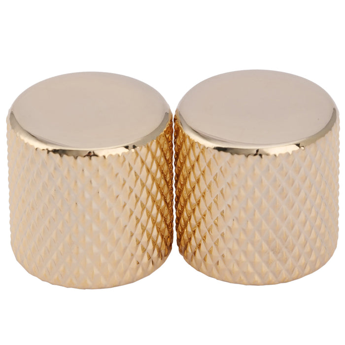 musiclily pro coarse 18 splines steel flat top control knob for imported guitar bass mx1911 2p, gold
