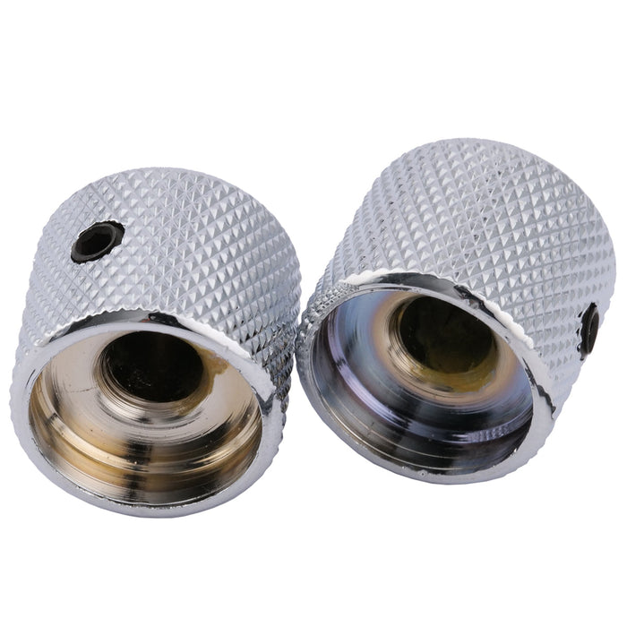 Perilla de control Musiclily Pro de acero de 6 mm con tornillo de fijación para guitarra eléctrica y bajo (juego de 2)