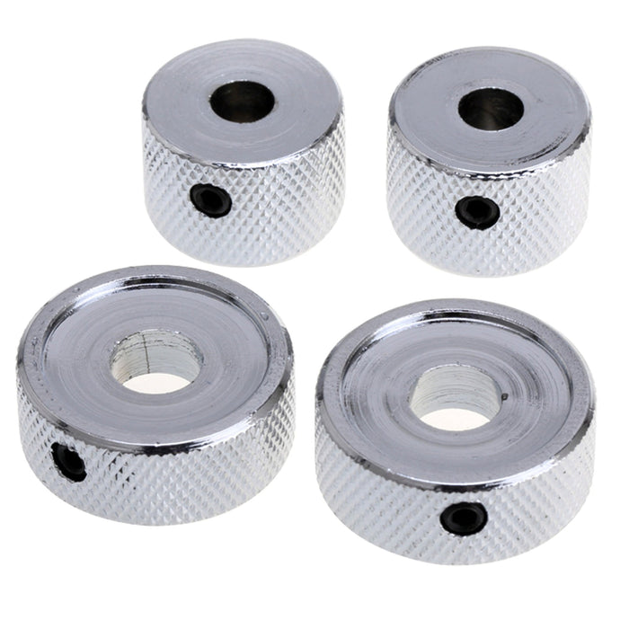 Perilla de control universal Musiclily Pro Steel con eje de latón apilado y doble concéntrico para guitarra eléctrica y bajo (juego de 2)