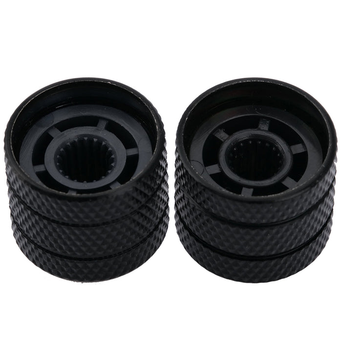 Perilla de control Musiclily Pro Coarse de 18 estrías con cúpula de acero y parte superior perlada blanca para guitarra y bajo importados (juego de 2)