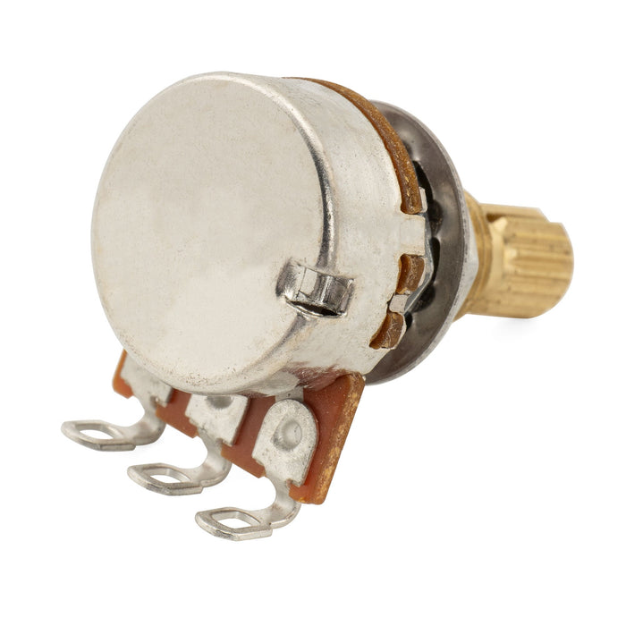 Musiclily Pro A250K Mini Pots Brass Metric Split Standard Shaft 9.5mm Audio Taper Potentiometers for ST Tele PB JB Style Electric Guitar Bass (Set of 3)