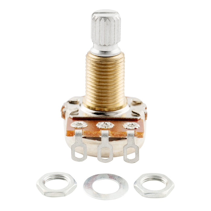 musiclily pro 250k brass thread mini metric coarse 18 spline split shaft pots audio linear taper potentiometers for electric guitar bass mx1933 4 details