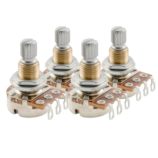 musiclily pro 250k brass thread mini metric coarse 18 spline split shaft pots audio linear taper potentiometers for electric guitar bass mx1933 4