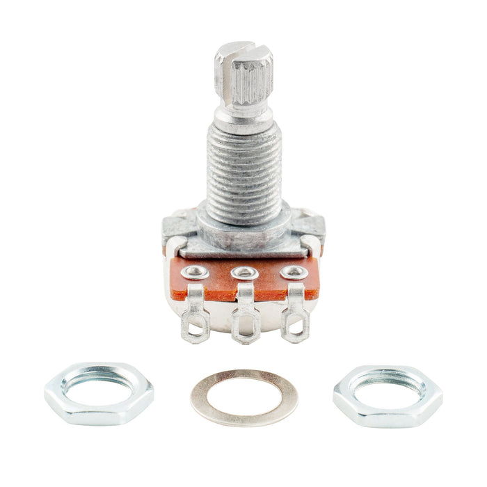 Alpha A250K Mini Pots Metric Split Standard Shaft 9.5mm Audio Taper Potentiometers for ST Tele PB JB Style Electric Guitar Bass (Set of 2)