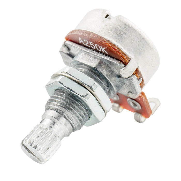 Alpha A250K Mini Pots Metric Split Standard Shaft 9.5mm Audio Taper Potentiometers for ST Tele PB JB Style Electric Guitar Bass (Set of 3)