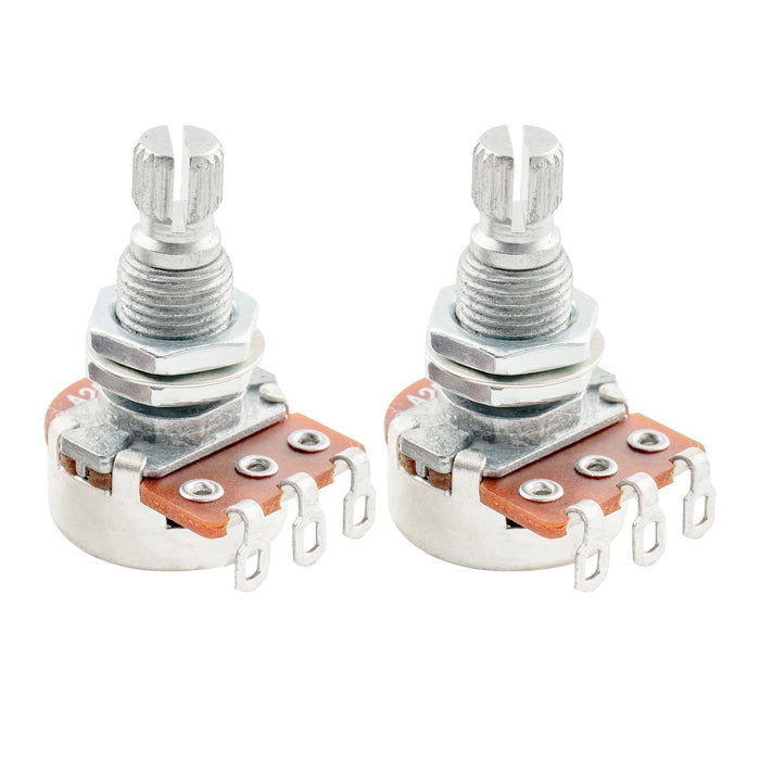 detail of alpha 250k mini metric coarse 18 spline split shaft pots audio linear taper potentiometers for electric guitar bass mx1940 4