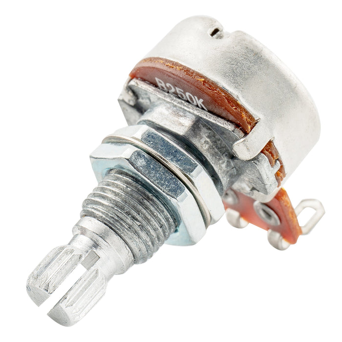 Alpha B250K Mini Pots Metric Split Standard Shaft 9.5mm Linear Taper Potentiometers for Electric Guitar Bass (Set of 10)