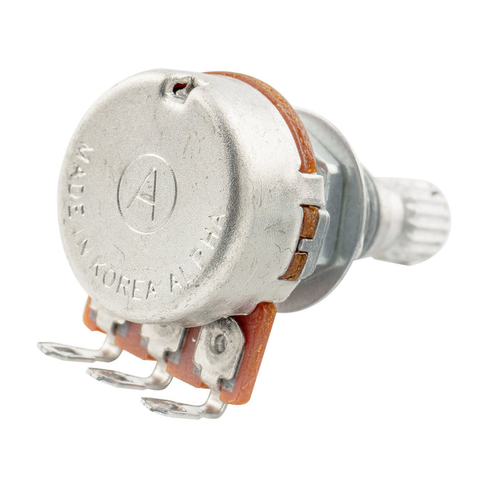 Alpha A500K Mini Pot Metric Split Standard Shaft 9.5mm Audio Taper Potentiometer for Electric Guitar Bass