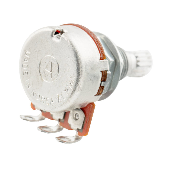 Alpha A25K Mini Pots Metric Split Standard Shaft 9.5mm Audio Taper Potentiometers for Active Pickups Electric Guitar Bass (Set of 10)