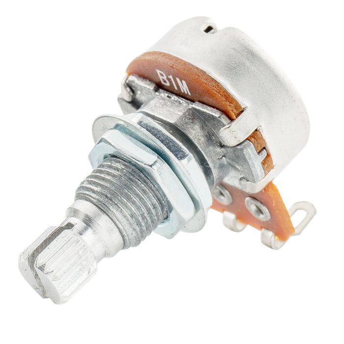 Alpha B1M Mini Pots Metric Split Standard Shaft 9.5mm Linear Taper Potentiometers for Electric Guitar Bass (Set of 4)