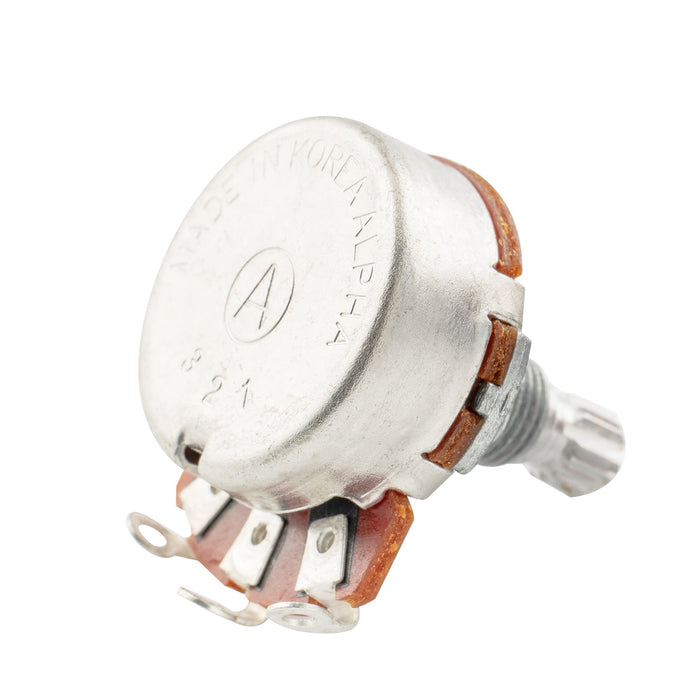 Alpha A250K Pots Metric Split Standard Shaft 9.5mm Audio Taper Potentiometers for ST Tele PB JB Style Electric Guitar Bass (Set of 3)