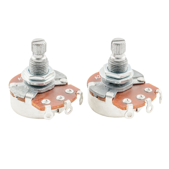 detail of alpha 250k metric coarse 18 spline split shaft pots audio linear taper potentiometers for electric guitar bass mx1947 4