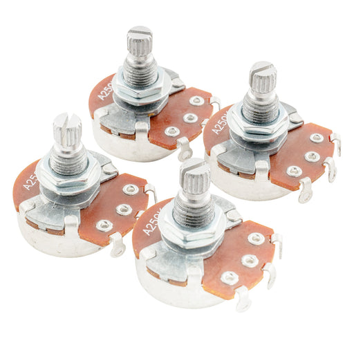 alpha 250k metric coarse 18 spline split shaft pots audio linear taper potentiometers for electric guitar bass mx1947 4