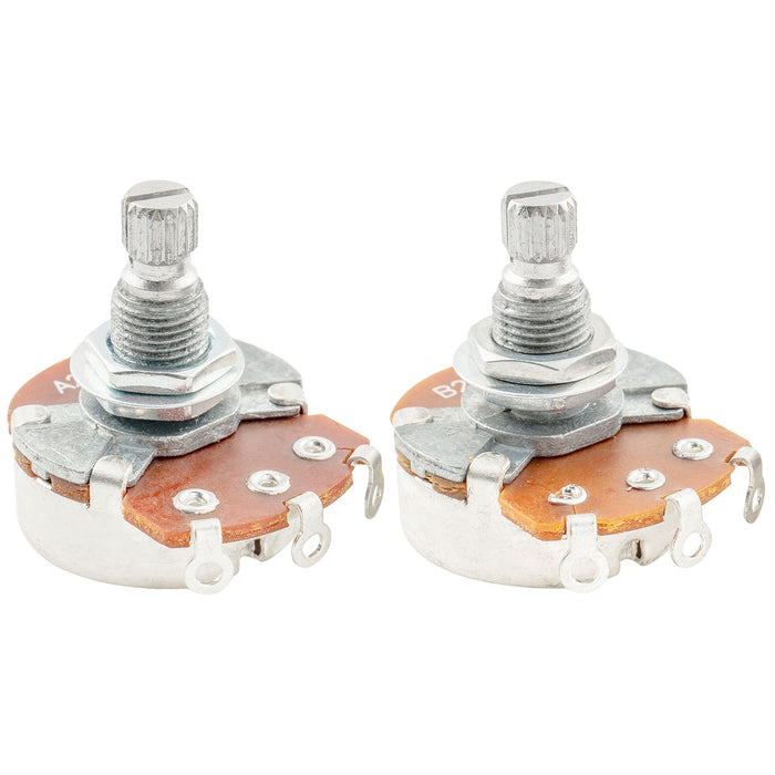 Alpha A250K+B250K Pots Metric Split Standard Shaft 9.5mm Audio Linear Taper Potentiometers for ST Tele PB JB Style Electric Guitar Bass (Set of 1A1B)