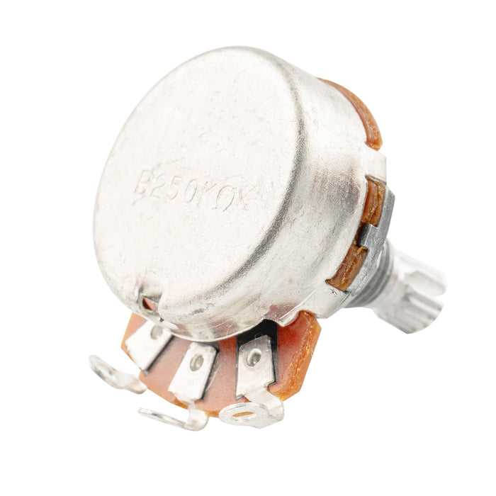 Alpha B250K Pots Metric Split Standard Shaft 9.5mm Linear Taper Potentiometers for Electric Guitar Bass (Set of 10)