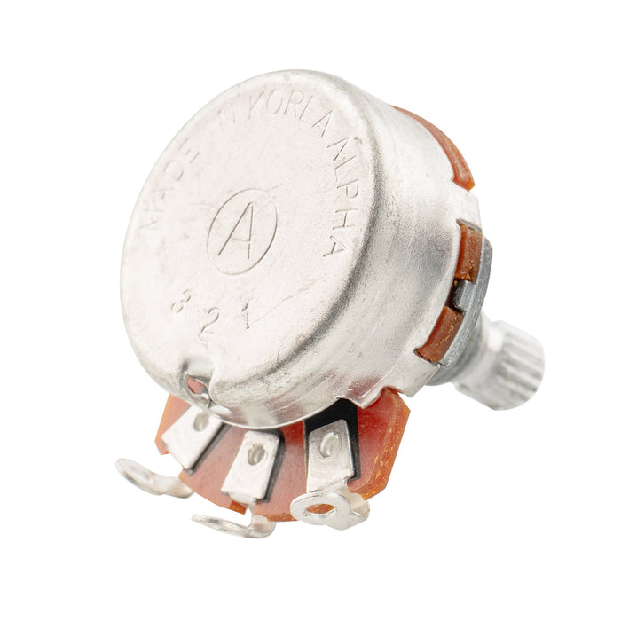 Alpha A500K Pots Metric Split Standard Shaft 9.5mm Audio Taper Potentiometers for Electric Guitar Bass (Set of 10)