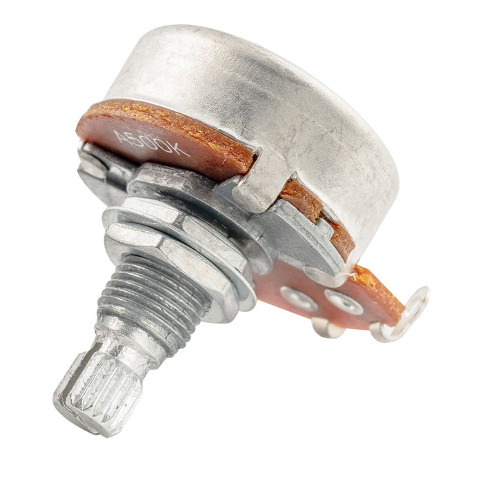 Alpha A500K Pots Metric Split Standard Shaft 9.5mm Audio Taper Potentiometers for Electric Guitar Bass (Set of 10)