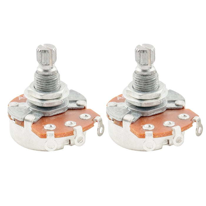 detail of alpha 500k metric coarse 18 spline split shaft pots audio linear taper potentiometers for electric guitar bass mx1949 4