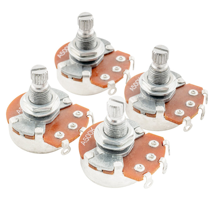 alpha 500k metric coarse 18 spline split shaft pots audio linear taper potentiometers for electric guitar bass mx1949 4