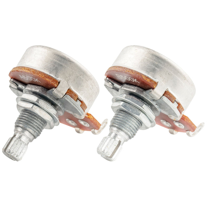 Alpha A500K+B500K Pots Metric Split Standard Shaft 9.5mm Audio Linear Taper Potentiometers for ST Tele PB JB Style Electric Guitar Bass (Set of 1A1B)