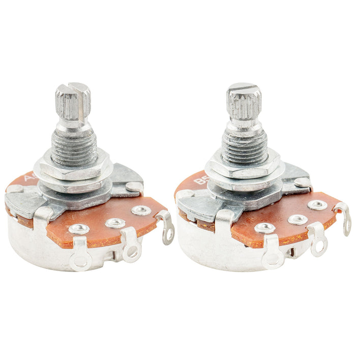 Alpha A500K+B500K Pots Metric Split Standard Shaft 9.5mm Audio Linear Taper Potentiometers for ST Tele PB JB Style Electric Guitar Bass (Set of 1A1B)