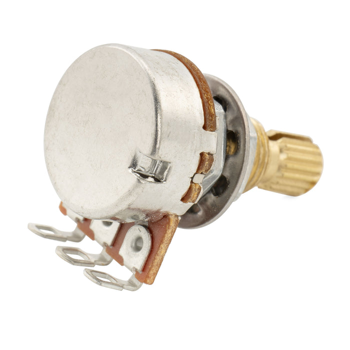 Musiclily Pro A25K ミニポット 真鍮 ミリ規格 スタンダードスプリットシャフト 9.5mm オーディオテーパーポテンショメータ エレキギターとベースのアクティブピックアップ用(2個セット)