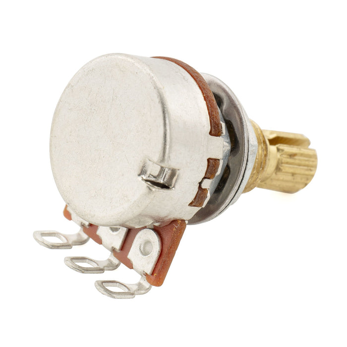 Musiclily Pro A1M Mini Pots Brass Metric Split Standard Shaft 9.5mm Audio Taper Potentiometers for Electric Guitar Bass (Set of 10)