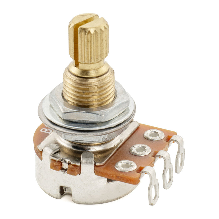 Musiclily Pro B1M Mini Pot Brass Metric Split Standard Shaft 9.5mm Linear Taper Potentiometer for Electric Guitar Bass