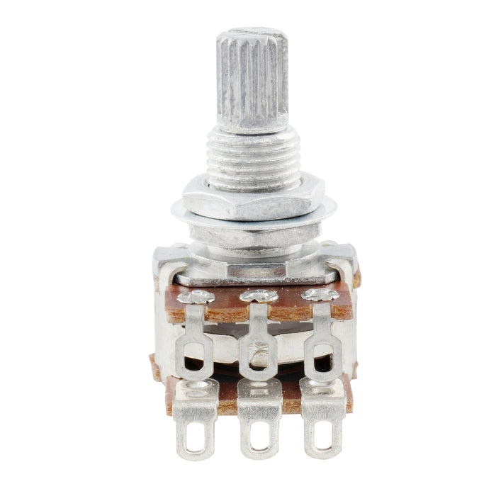 musiclily pro mn250k aluminum thread mini metric coarse 18 spline split shaft blend pots dual balance potentiometers with center detent for electric guitar bass mx1959 2 details