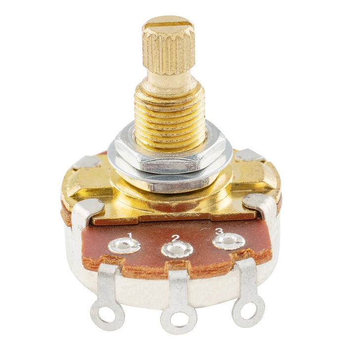 musiclily pro 25k brass shaft metric coarse 18 spline split shaft pots audio linear taper potentiometers for electric guitar bass mx1961 2 details