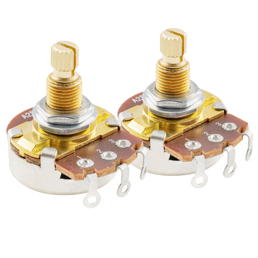 musiclily pro 25k brass shaft metric coarse 18 spline split shaft pots audio linear taper potentiometers for electric guitar bass mx1961 2