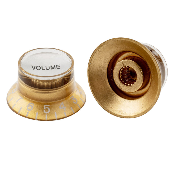 detail of musiclily pro left handed metric coarse 18 spline top hat bell knobs tone volume control knobs for epiphone lp sg style electric guitar 2 pcst2v mx1968 2mx1969 2p