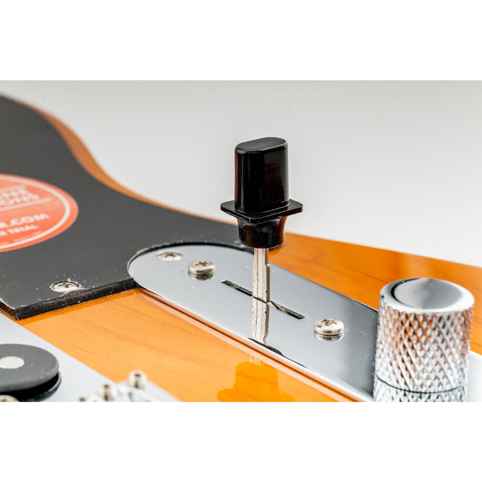 Musiclily Pro ミリ規格 トップハットスイッチチップ 3WAYピックアップセレクタースイッチノブ Import Squier Teleエレキギター用 ブラック(2個セット)