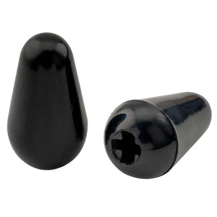 musiclily pro metric size guitar 5 way switch tips switch lever knobs for import strat style electric guitar mx1972 2p, black